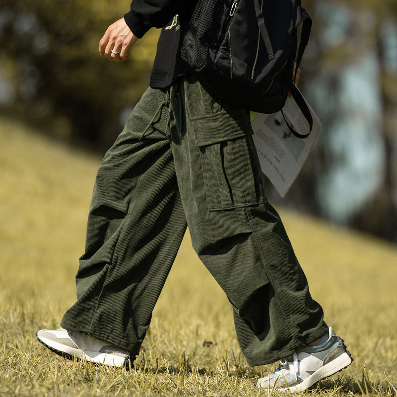 Men's Loose Shin Cargo Pants-Meet Fashions