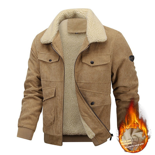 Men's Grey Cord Jacket-Meet Fashions