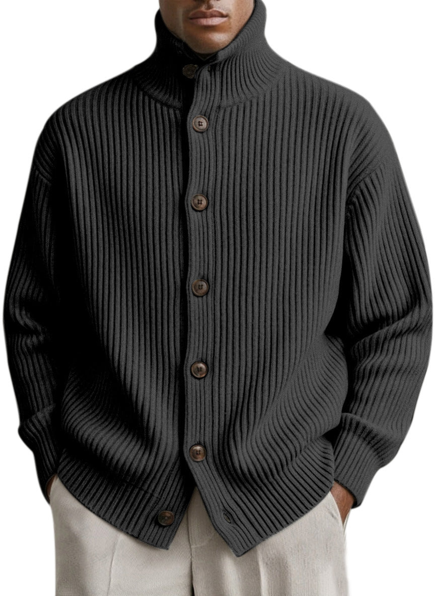 Men's Ribbed Cardigan-Meet Fashions