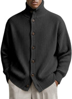 Men's Ribbed Cardigan-Meet Fashions