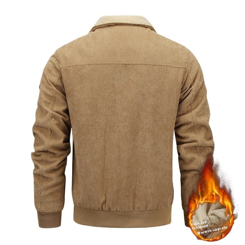 Men's Grey Cord Jacket-Meet Fashions