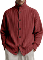 Men's Ribbed Cardigan-Meet Fashions