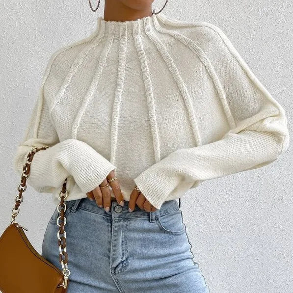 Women's Ribbed Knit Sweater - Cozy & Stylish-Meet Fashions