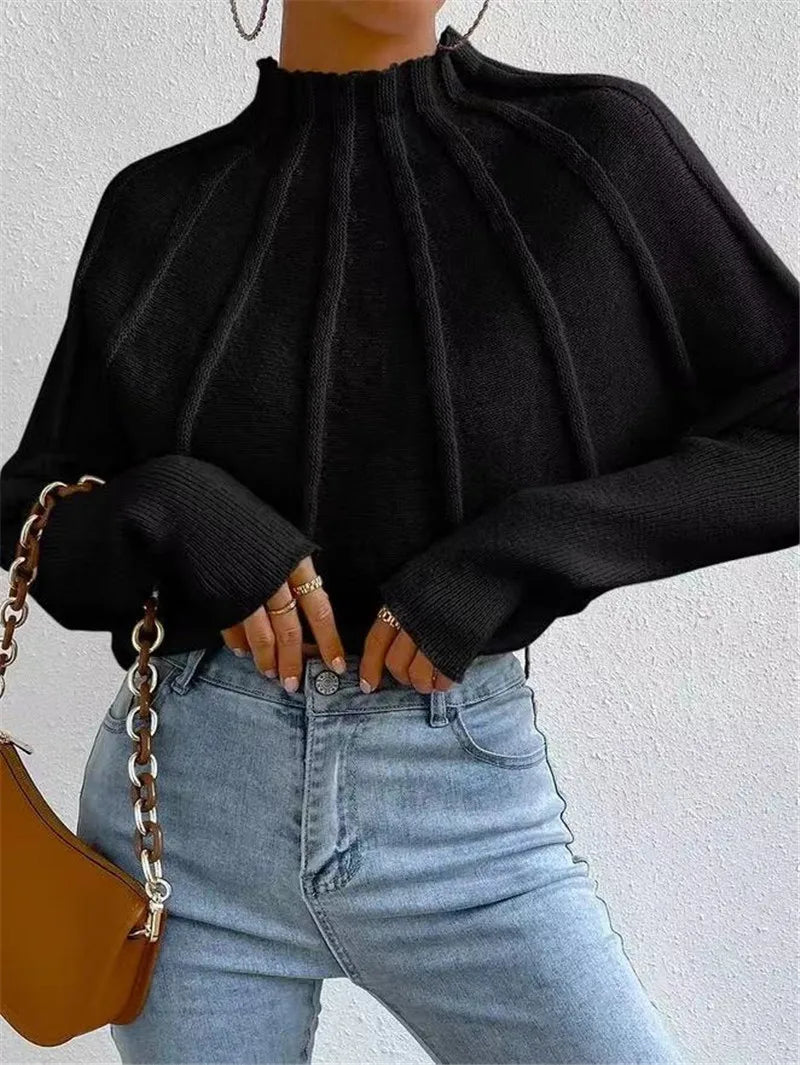 Women's Ribbed Knit Sweater - Cozy & Stylish-Meet Fashions