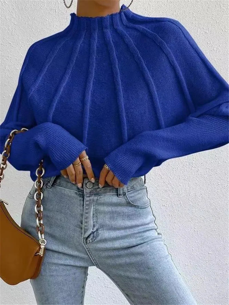 Women's Ribbed Knit Sweater - Cozy & Stylish-Meet Fashions