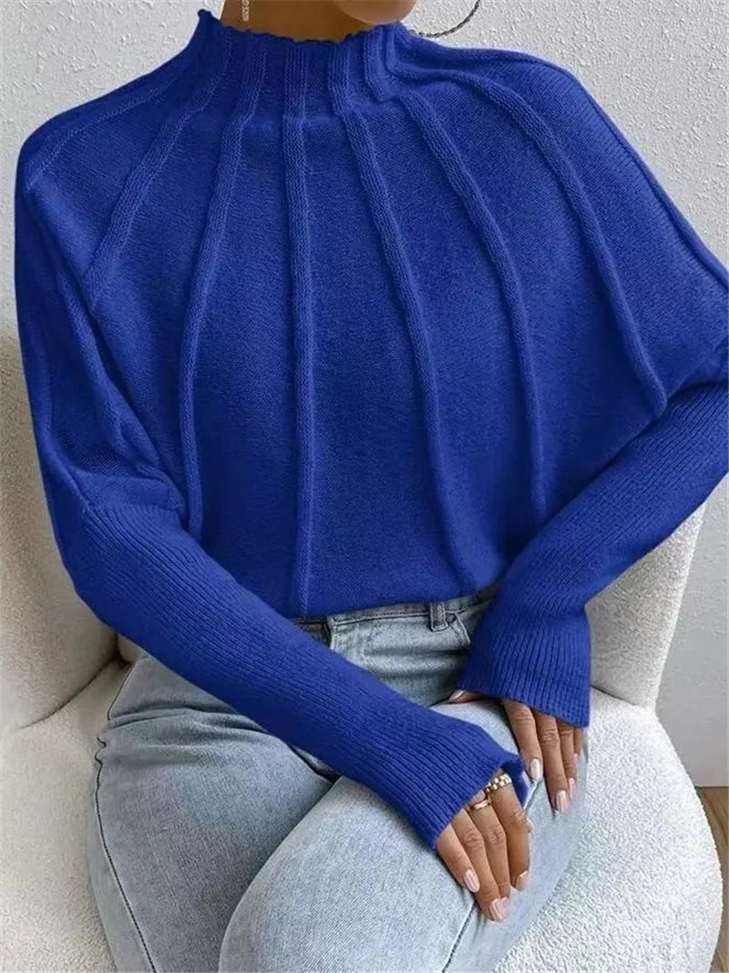Women's Ribbed Knit Sweater - Cozy & Stylish-Meet Fashions