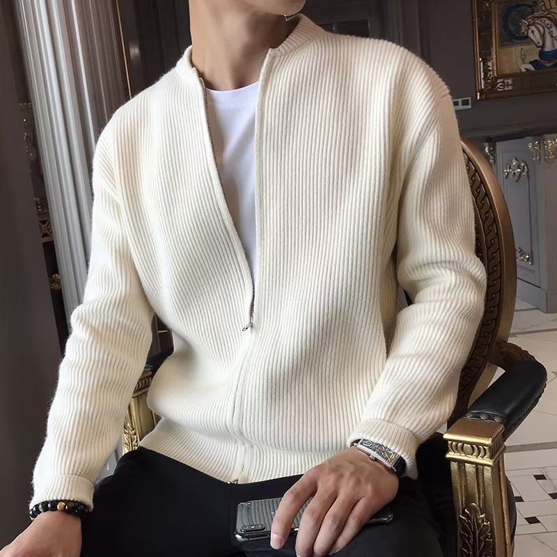 Men's Zip Cardigan - Stylish and Comfortable Knitwear-Meet Fashions