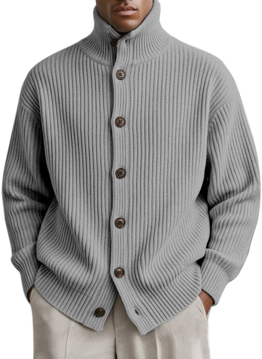 Men's Ribbed Cardigan-Meet Fashions