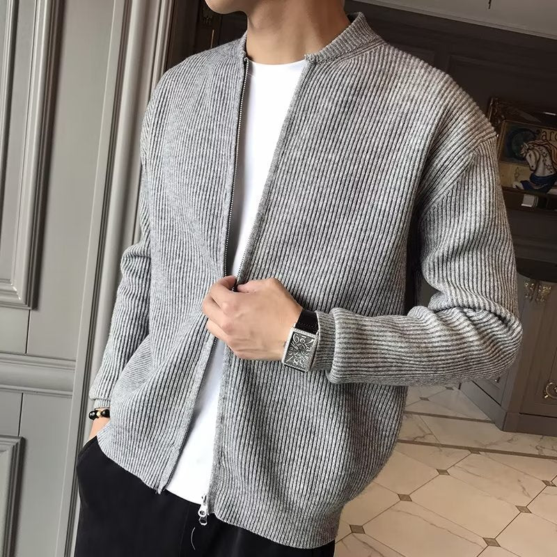 Men's Zip Cardigan - Stylish and Comfortable Knitwear-Meet Fashions